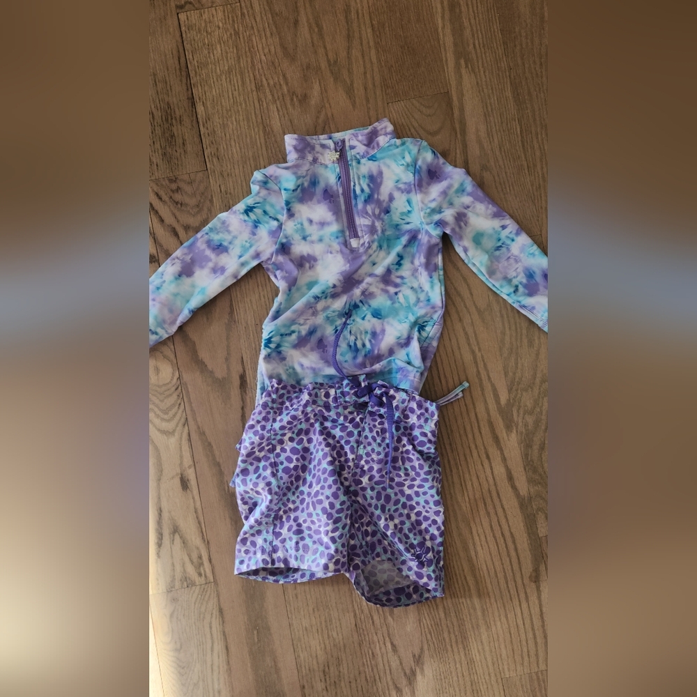 UV Skinz Purple Tie-Dye Rashguard Set